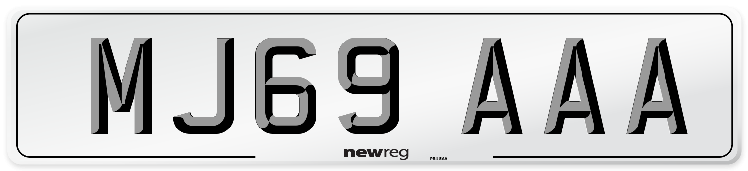 MJ69 AAA Number Plate from New Reg